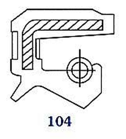 EAI 2.375"x2.875"x0.313" FPM/FKM TC Double Lip w/Stainless Steel Spring 2-3/8"x2-7/8 x5/16 Comp. w/Viton Shaft Seals in Kuwait