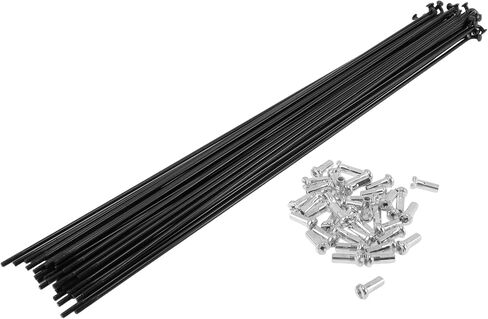 38 Set 14G Bicycle Spokes Bike Wheel Spoke Carbon Steel Black in Kuwait