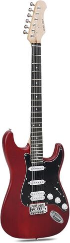 UST-150 Beginner Electric Guitar, Lightweight ST Style Guitar with Matte Natural Finish, Easy to Play for New Players, Perfect for Home Practice, Learning and First Guitar Experience, Blue in Kuwait