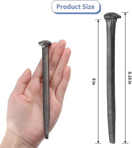 MOLIGOU 3 Pcs Crucifixion Nails, 6" Crucifix Nails for Crafts, Hand Forged Nail for Easter Decor in Kuwait