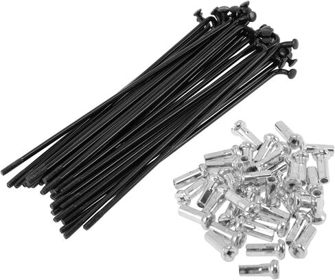 38 Set 14G Bicycle Spokes Bike Wheel Spoke Carbon Steel Black in Kuwait