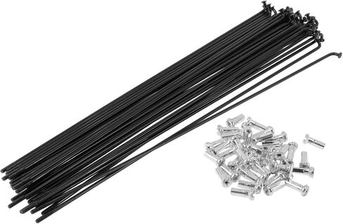 38 Set 14G Bicycle Spokes Bike Wheel Spoke Carbon Steel Black in Kuwait