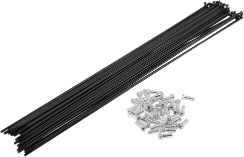 38 Set 14G Bicycle Spokes Bike Wheel Spoke Carbon Steel Black in Kuwait