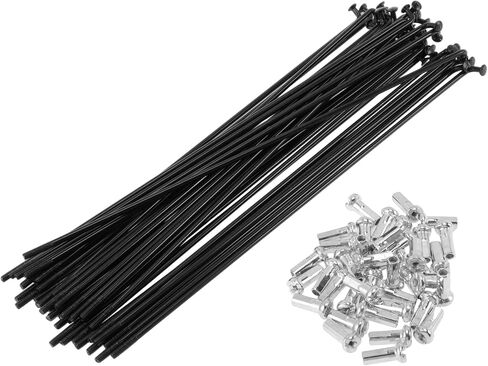 38 Set 14G Bicycle Spokes Bike Wheel Spoke Carbon Steel Black in Kuwait