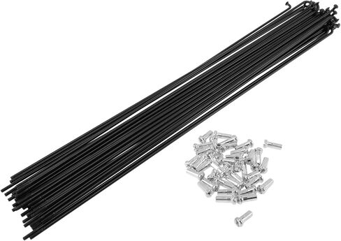 38 Set 14G Bicycle Spokes Bike Wheel Spoke Carbon Steel Black in Kuwait