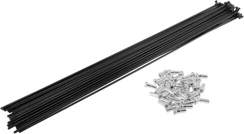 38 Set 14G Bicycle Spokes Bike Wheel Spoke Carbon Steel Black in Kuwait
