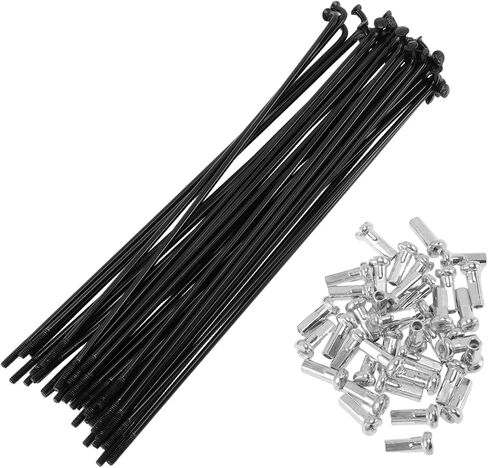 38 Set 14G Bicycle Spokes Bike Wheel Spoke Carbon Steel Black in Kuwait
