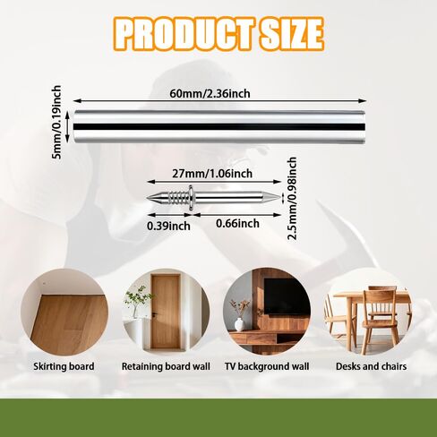 300Pcs Double Headed Nails with 3 Sleeve Tools, Double Sided Nails For Baseboards in Kuwait
