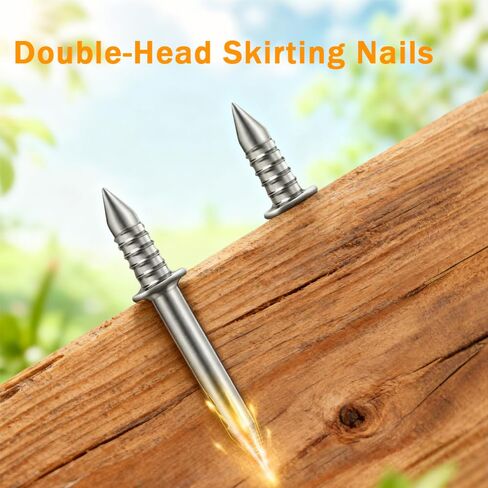 300Pcs Double Headed Nails with 3 Sleeve Tools, Double Sided Nails For Baseboards in Kuwait