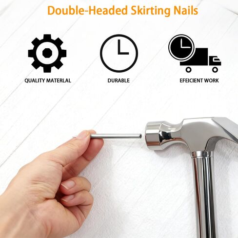 300Pcs Double Headed Nails with 3 Sleeve Tools, Double Sided Nails For Baseboards in Kuwait