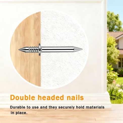 300Pcs Double Headed Nails with 3 Sleeve Tools, Double Sided Nails For Baseboards in Kuwait