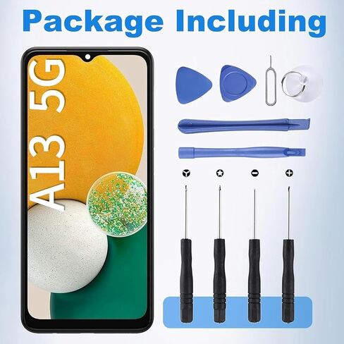 قطعة بديلة للشاشة لهاتف Samsung Galaxy A16 5G، شاشة LCD تعمل باللمس محول رقمي كامل التجميع مع مجموعة أدوات الإطار والإصلاح in Kuwait