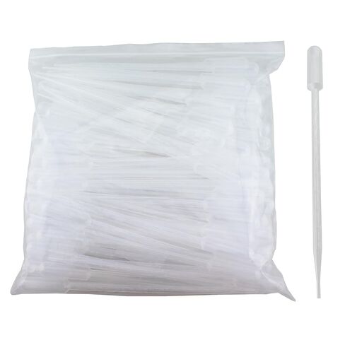 RLECS 100PCS 10ml Plastic Graduated Dropper Transparent Disposable Transfer Pipettes Suitable for Chemicals Essential Oils Fragrances in Kuwait