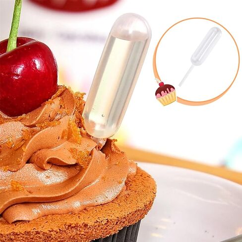 100 Pack Plastic Pipettes, Transfer Pipettes, Measuring Pipettes, Squeeze Liquid Dropper Pipettes for Strawberries, Chocolate, Jam, Cupcakes (4 ml) in Kuwait