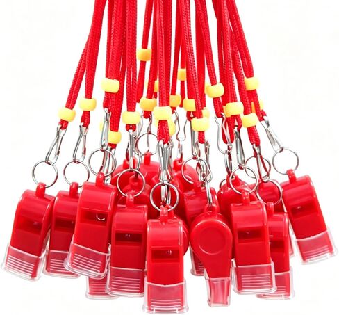 24 Packs Sports Whistles with Lanyard, for Coaches, Referees and Officials in Saudi Arabia