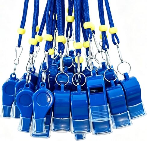 24 Packs Sports Whistles with Lanyard, for Coaches, Referees and Officials in Saudi Arabia