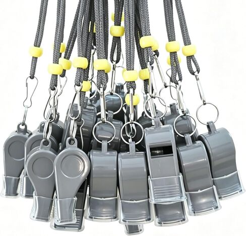 24 Packs Sports Whistles with Lanyard, for Coaches, Referees and Officials in Saudi Arabia