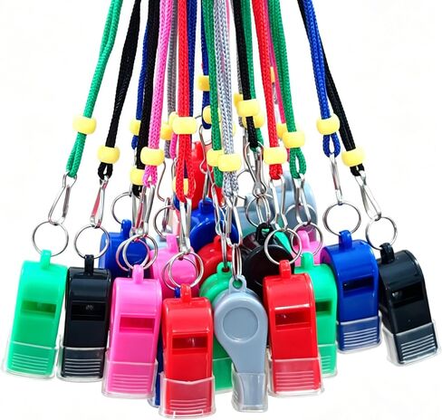 24 Packs Sports Whistles with Lanyard, for Coaches, Referees and Officials in Saudi Arabia