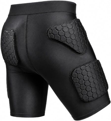 Youth Football Girdle with 5 Pads, Boy Football Padded Pants, Kid Football Compression Shorts with Hip Thigh Tailbone Protection for Football, Hockey, Rugby, Lacrosse in Kuwait