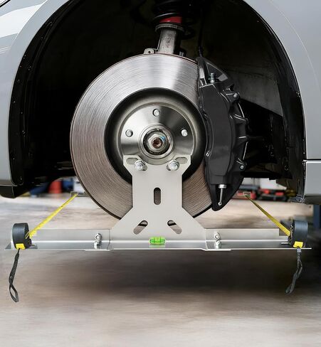 Upgraded Wheel Alignment Tool Kit Heavy Duty Stainless Steel Automotive Toe Alignment Tools with Tape Measures, Hub Stands Balancing Plates Front End for Cars Trucks SUVs in Kuwait