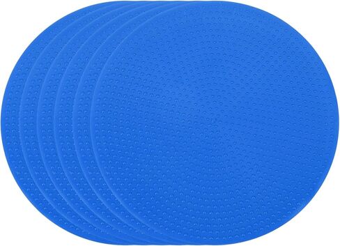 Spot Markers 4 Inch, 6 Pcs Non-Slip Floor Dots Agility Markers Flat Field Cones Poly Dots for Gym PE Speed Training Dance Soccer Basketball Sports, Blue in Kuwait