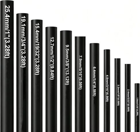 11-Size Heat Shrink Tubing Roll Kit 69 Ft Total,4:1 Adhesive-Lined Waterproof Wire Shrink Tubing, Marine Grade, Electrical Insulation and Wear Resistant for Wires, DIY, Home & Industrial Use (Black) in Kuwait