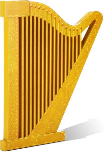 Boao Angel Harp Wooden Christmas Costume Accessory Gold Wooden Angel Harp for Christmas Theme Party 11.81 x 10.43 x 0.59 Inches (Novelty) in Kuwait