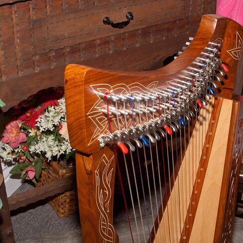 Roosebeck 22-String Heather Harp w/Full Chelby Levers - Knotwork in Kuwait