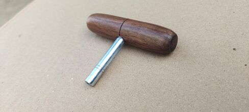 T-Shaped Lyre Harp Tuning Wrench | Fits 3/16" Hitch Pins | Solid Beech Handle & Nickel-Plated Steel Shaft | Universal String Instrument Tuning Key for Harp, Lyre, Kalimba & Zither in Saudi Arabia