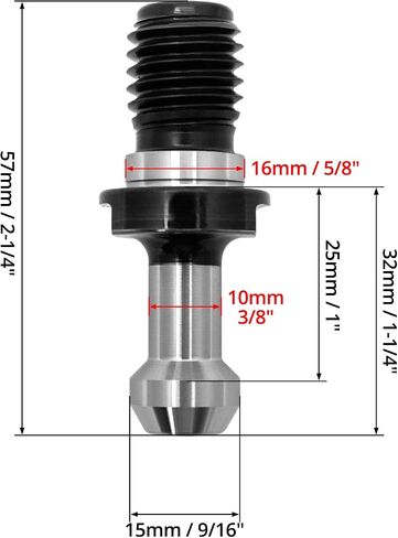 مجموعة مقابض الاحتفاظ بمسمار السحب 45 درجة من QWORK شديدة التحمل - متوافقة مع حاملات أدوات HAAS CAT 40 CNC (20 حزمة) in Kuwait