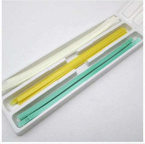 2×75Pcs Dental Disposable Polishing Strips, Colored PET Matrix Polyester Interproximal Sanding Strips for Tooth Smoothing in Kuwait