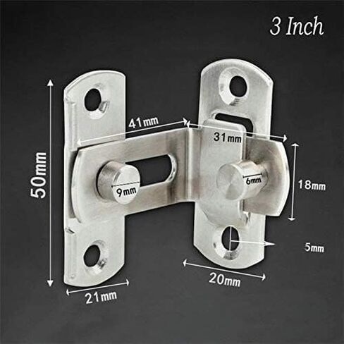 Slide Latch,Gate Bolt Lock, Sliding Door, 3/4 Inch 90 Degree Right Angle Hasp Bending Barrel with Screws for Doors Buckle in Kuwait