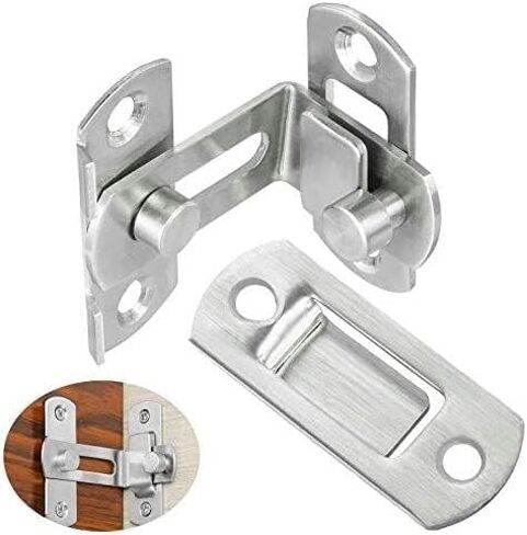 Slide Latch,Gate Bolt Lock, Sliding Door, 3/4 Inch 90 Degree Right Angle Hasp Bending Barrel with Screws for Doors Buckle in Kuwait