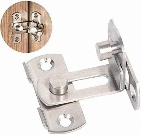 Slide Latch,Gate Bolt Lock, Sliding Door, 3/4 Inch 90 Degree Right Angle Hasp Bending Barrel with Screws for Doors Buckle in Kuwait