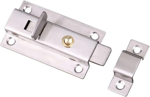 Door Lock,Gate Bolt Stainless,Slide, Steel Thickened Spring, Barrel with Button, Suitable for Home,Hotel and Most Room Doors, Latch in Kuwait