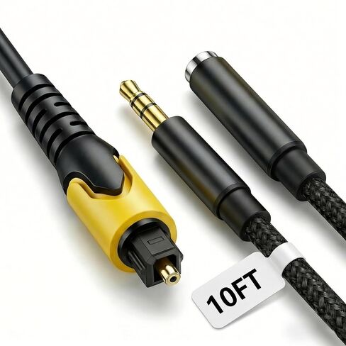 192 كيلو هرتز HDMI ARC إلى محول الصوت البصري، 10FT ARC إلى Toslink SPDIF كابل محول مستخرج الصوت للتلفزيون إلى مكبرات الصوت، PCM/LPCM 2.0 in Kuwait