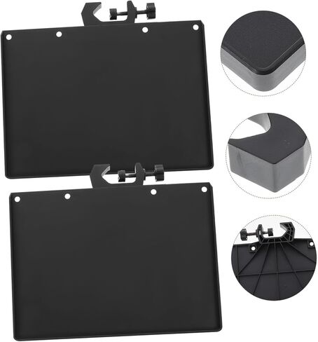 2pcs Mic Stand Clip Tray Shelf Black Platform for Microphone Support with Smooth Spray Coating for Stage Office Classroom Recording in Kuwait