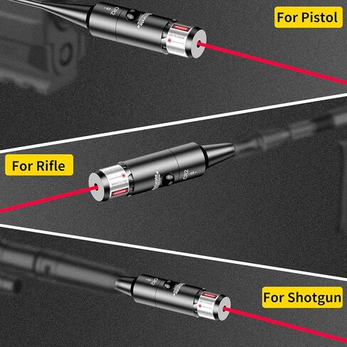 Bore Sight Kit with 32 Adapters Red/Green Laser Bore Sighter fit 0.17 to 12GA Calibers with Button Switch,Powerful Hunting Equipment,Hunting Laser Tool in Kuwait
