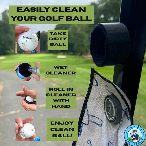 Golf Ball Cleaner to Clean Golf Balls that has a Magnet on the Back to Mount to Your Golf Clubs or Golf cart in Kuwait