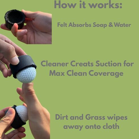 Golf Ball Cleaner to Clean Golf Balls that has a Magnet on the Back to Mount to Your Golf Clubs or Golf cart in Kuwait