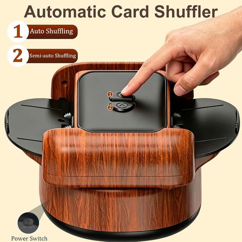 Automatic Card Shuffler for 1-2 Decks, Rechargeable Card Shuffle Machine with Dual Modes, Low Noise Playing Card Shuffler for Poker, UNO, Blackjack, Bridge, Flip 7, Phase 10 & More Card Game in Kuwait