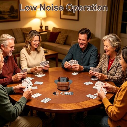 Automatic Card Shuffler for 1-2 Decks, Rechargeable Card Shuffle Machine with Dual Modes, Low Noise Playing Card Shuffler for Poker, UNO, Blackjack, Bridge, Flip 7, Phase 10 & More Card Game in Kuwait