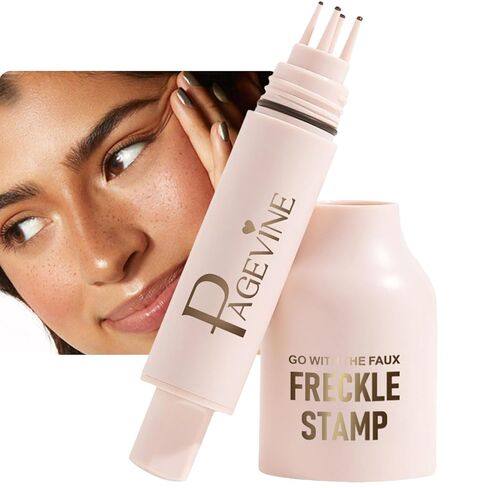 Freckle Stamp Pen, Waterproof Fake Freckles Stain Pen, Quick-Dry Natural-Looking Faux Freckle Stamp Marker Pencil Tool for Sunkissed Look, 5-Point Freckle Stain Stamp, Long-Lasting (1# Light) in Kuwait