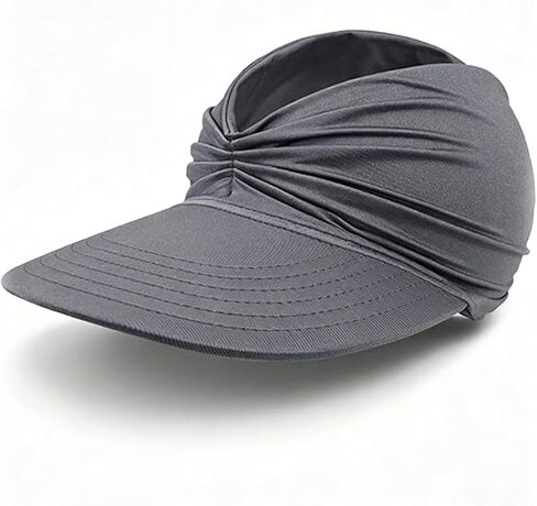 Women’s UPF 50+ Sun Visor Hat, Wide Brim Lightweight Foldable Ponytail Cap for Summer Outdoor & Beach in Kuwait