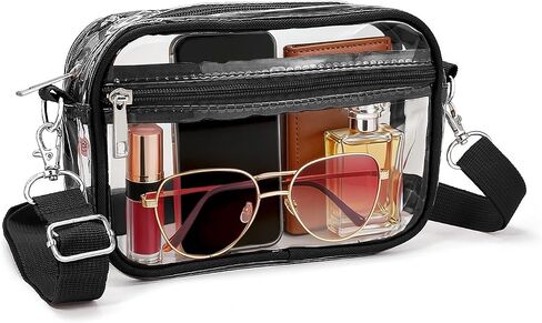 Clear Bag for Stadium Events, Transparent PVC Crossbody Bag for Concerts, Sports Games, Festivals and Game Day in Kuwait