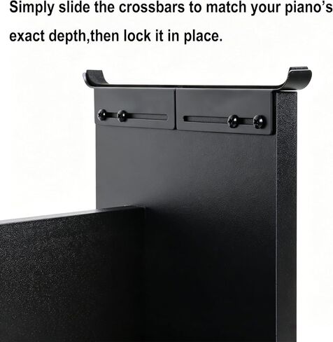 Universal Wooden Piano Stand for Digital Pianos, Adjustable Width Digital Piano Desk, Keyboard Stand Compatible for 76/88 Keys Piano, Black in Saudi Arabia