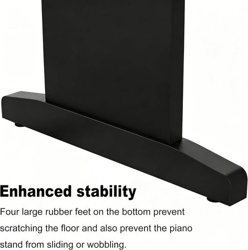 Universal Wooden Piano Stand for Digital Pianos, Adjustable Width Digital Piano Desk, Keyboard Stand Compatible for 76/88 Keys Piano, Black in Saudi Arabia