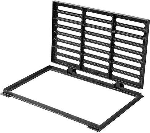 Heavy-Duty Cast Iron Trench Drain Grate Kit with Base - Load-Bearing Drainage Cover for Industrial, Urban Streets, Parks, Terraces, and Garages in Kuwait