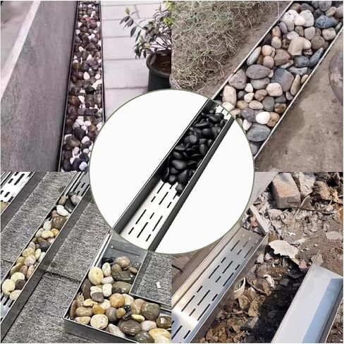 شبكة غطاء صرف معدنية شديدة التحمل على شكل حرف U، مجموعة تصريف خندق قابلة للإزالة للحمام وعلى جانب الطريق، نظام مزراب ضيق (15 سم عرض × 6.5 سم ارتفاع) in Kuwait