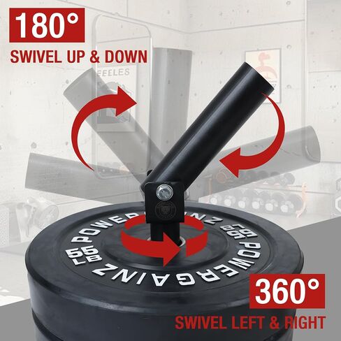 HULKFIT Landmine Attachment for Olympic Barbell, T Bar Row Attachment 360° Swivel, Heavy Duty Steel Landmine Base Fits 2 Inch Bars for Rows, Presses, Squats Home Gym Strength Training in Kuwait
